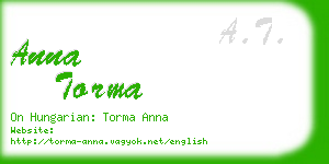 anna torma business card